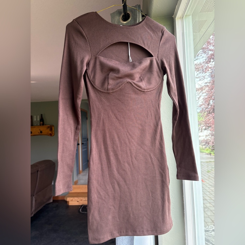 Princess Polly Chocolate Cut-Out Mini Dress